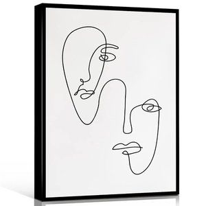 Abstract Face Framed Canvas (New)